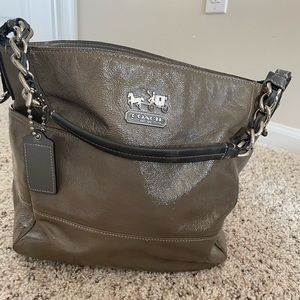 Coach patent leather shoulder bag